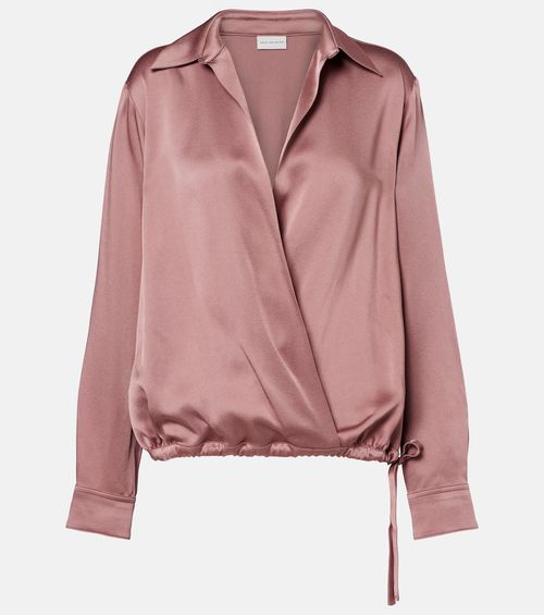 Satin wrap top