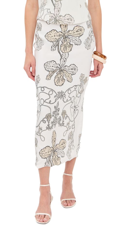 Onia Silk Skirt Orquidee