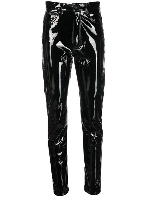 Super-High waisted biker trousers - Black