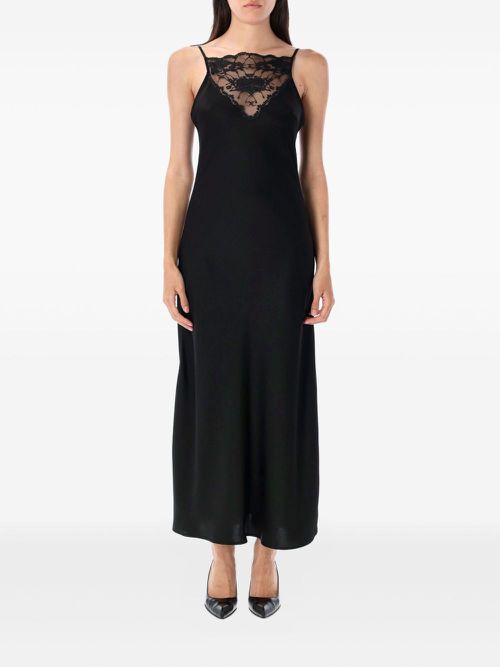 Libbie lace-insert maxi dress - Black