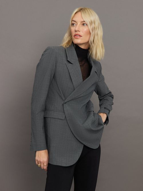 Herskind Lilith Blazer - Light Grey Pinstripe