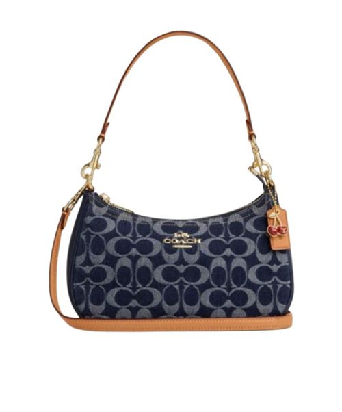Teri's iconic denim shoulder bag