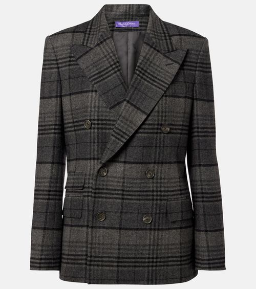 Kent checked double-breasted wool jacket