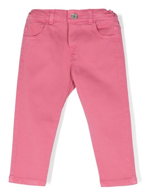Zigzag-embroidered trousers - Pink