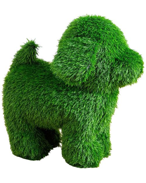 18in UV-Resistant Artificial Grass Garden Plush Topiary Puppy  Dog (Indoor/Outdoor)