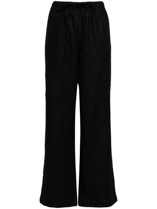Olina linen trousers - Black