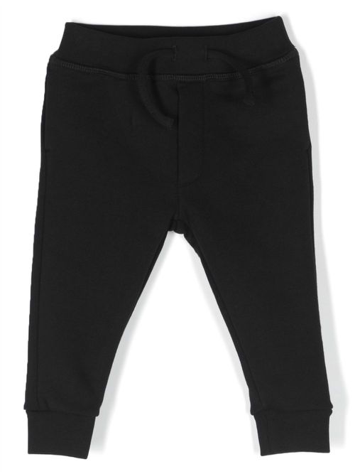 Logo-print cotton tracksuit bottoms - Black
