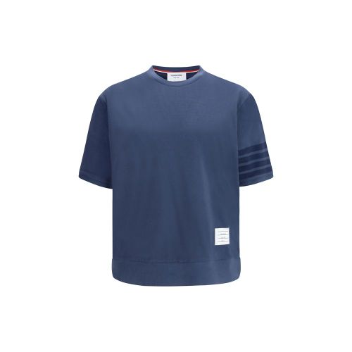 4-Bar Cotton Jersey T-Shirt — Blue