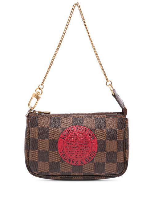 Louis Vuitton Pre-Owned 2008 Damier Ebene Trunks and Bags Mini Pochette Accessoires handbag - Brown