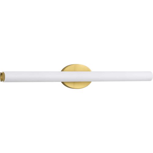 Satin Brass LED Linear Bath from the Parallel Led Collection