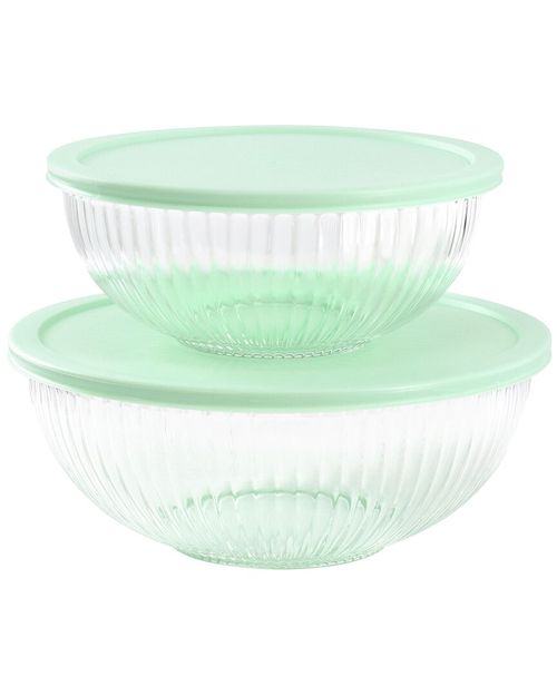 Martha Stewart Everyday Clifftop 4pc Glass Bowl Set with Lids