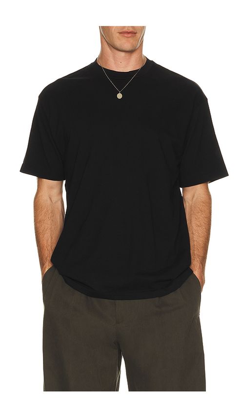 Asher Noah Supima Tee in Black. XL/1X. Also in S