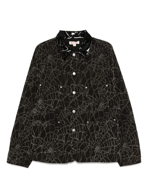 Flocky-web jacket - Black