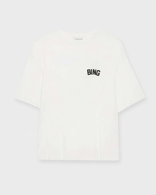 Anine Bing T-Shirt Louis Tee Hollywood Ivory