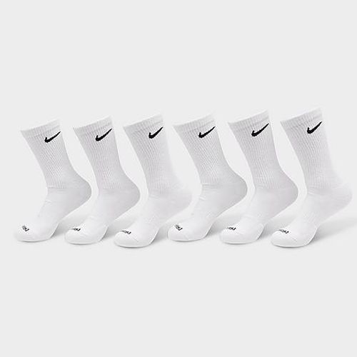 Everyday Plus Cushioned Crew Training Socks (6-Pack) in White/White