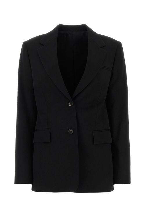 Single-Breasted Tailored Blazer — Black