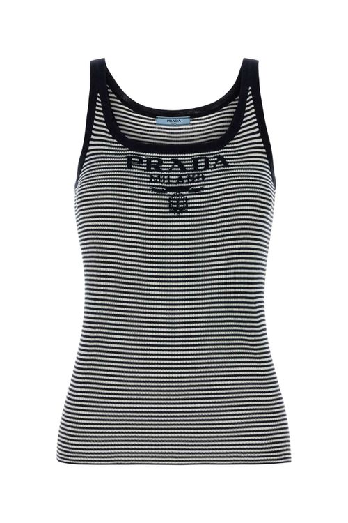 Embroidered Recycled Silk Tank Top — Multicolor