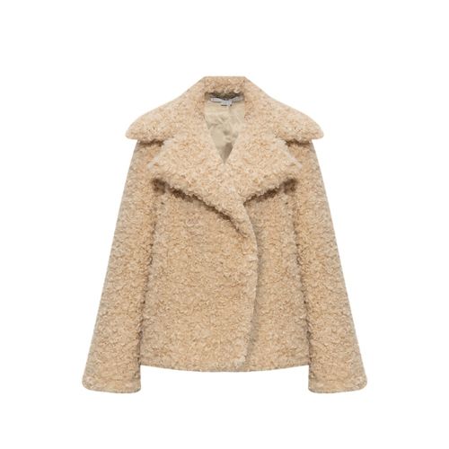 Cropped Faux-Fur Coat