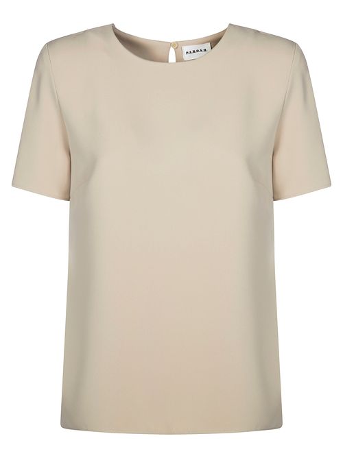Cady Crewneck Short Sleeved Blouse