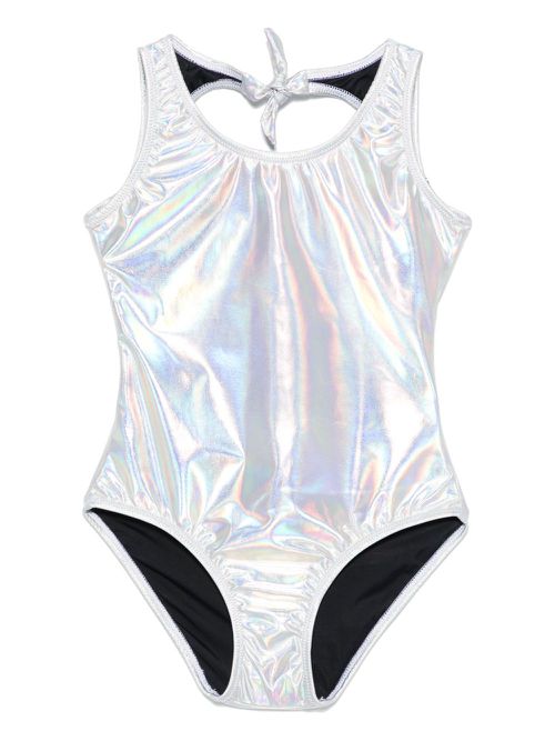 Andorine iridescent-effect swimsuit - Silver