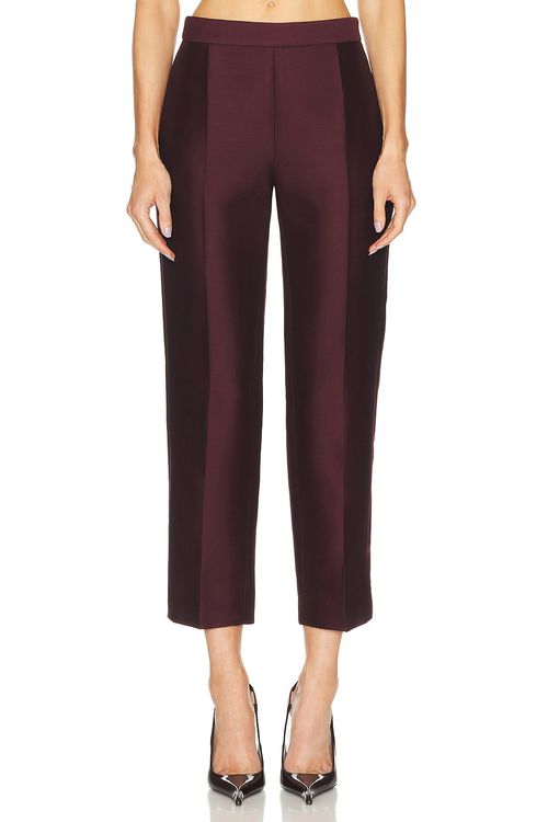 Adam Lippes HOSEN MIKA in Aubergine - Burgundy. 2 also