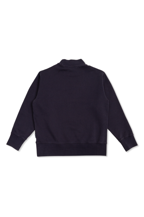 Sweatshirt With A Stand-up Collar, Unisex, Navy Blue
