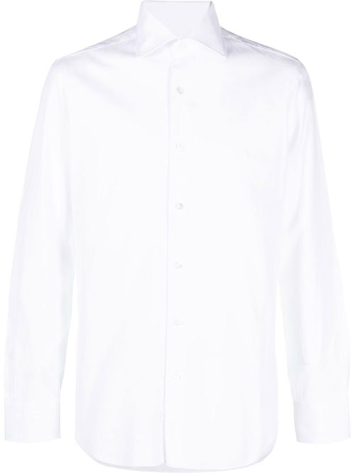 Long-sleeve poplin shirt - White