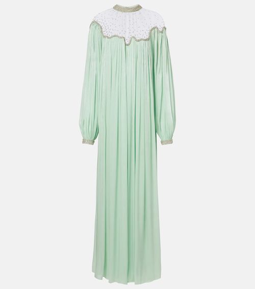 Elline embellished pleated gown
