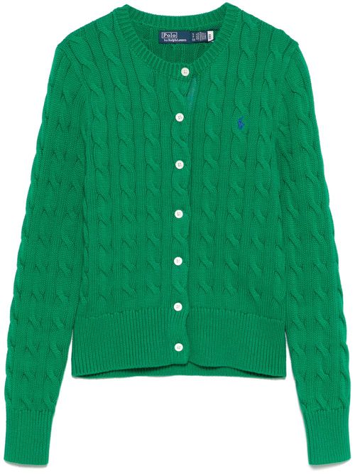 Polo Pony-embroidered cardigan - Green