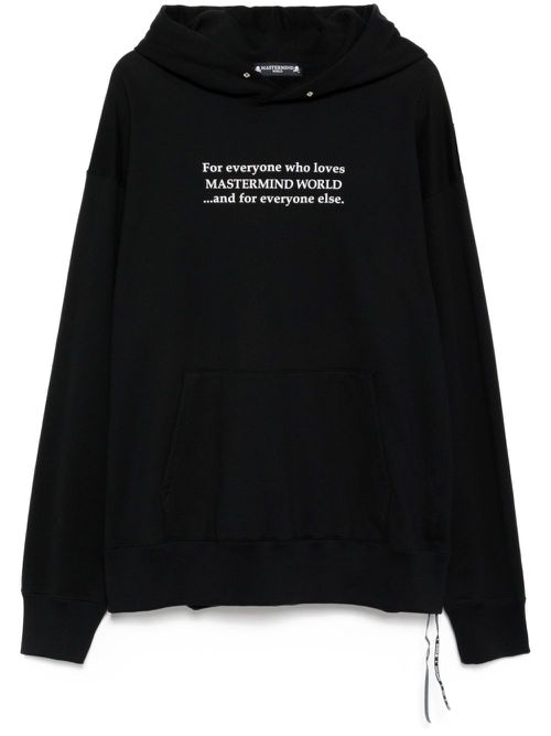 Logo-print hoodie - Black