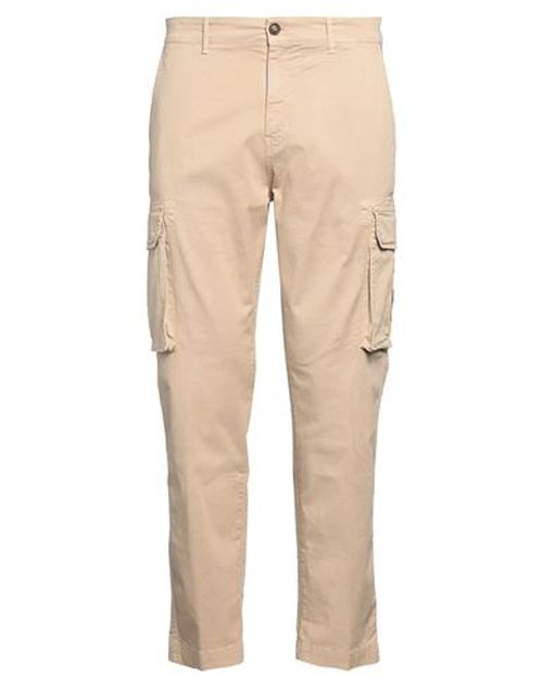 Man Pants Beige Size 34 Cotton, Elastane