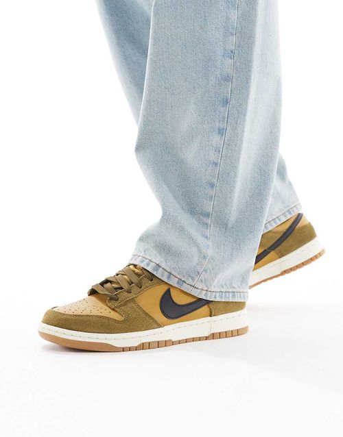 Dunk Low Retro trainers in khaki and off white-Green