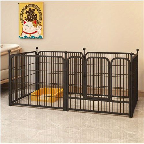 TEMU Dog Pen, Panel Puppy Pen With Door, High Indoor/ Outdoor Dog Playpen, Portable Detachable Pet Run Enclosures For Puppies, Cats, Rabbits And