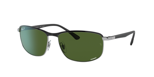 Ray-Ban Unisex Sunglass RB3671CH Chromance -  Frame color: Black, Lens color: Dark Grey