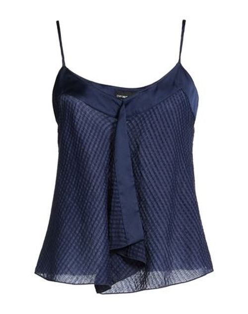 Woman Top Navy Size 10 Polyamide, Cotton, Viscose