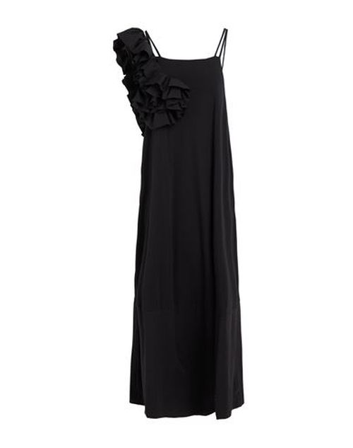 Woman Maxi dress Black Size 8 Cotton, Elastane