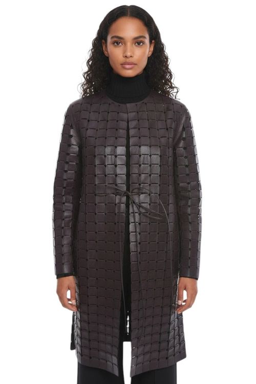 Brown Round Neck Trench Coat