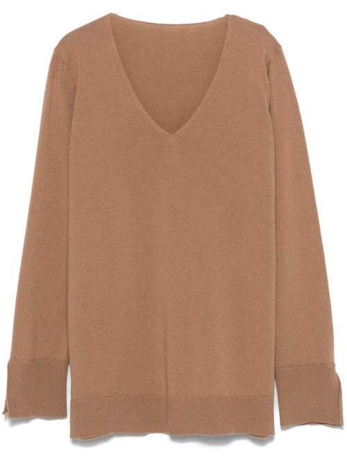V-neck sweater - Brown