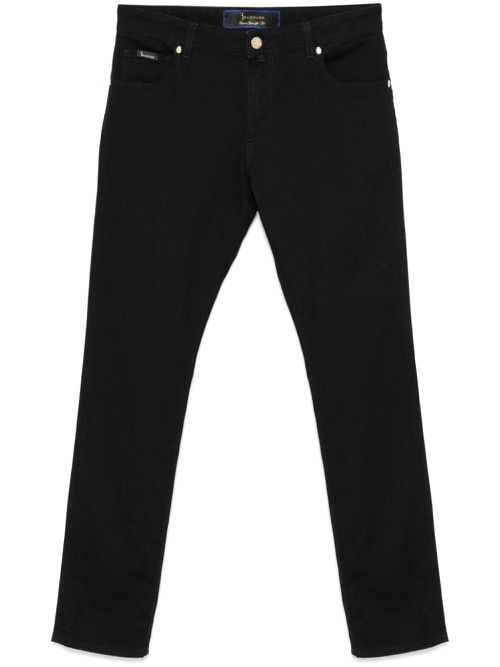 Logo-patch jeans - Black