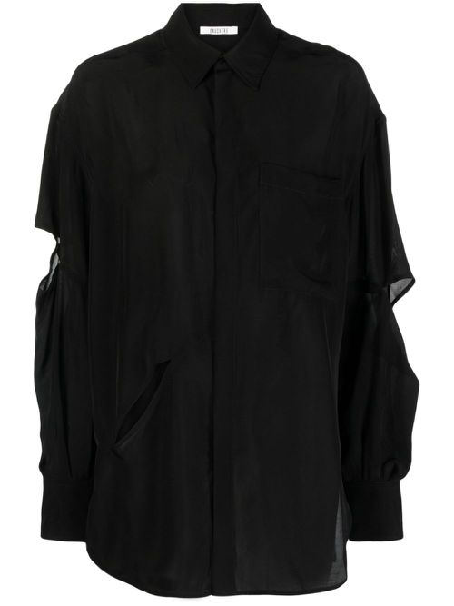 Ripped-detail shirt - Black