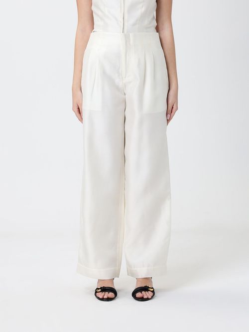 Pants Woman color Ivory