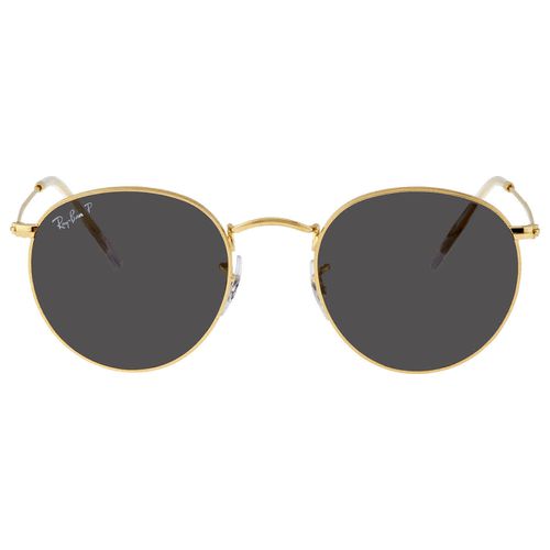Round Metal Classic Polarized Black Unisex Sunglasses RB3447 919648