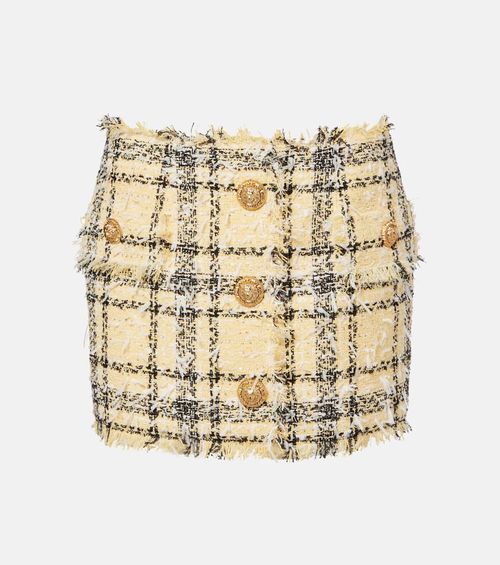 Sequined cotton-blend tweed miniskirt