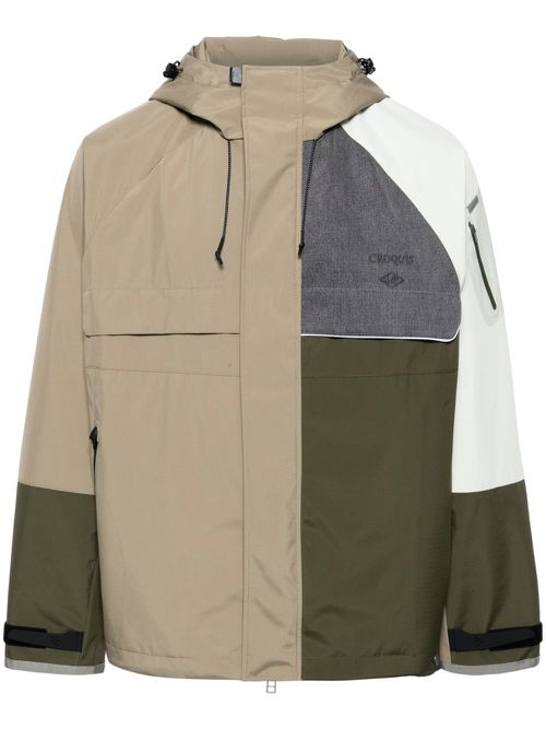 Colour-block hooded windbreaker - Multicolour