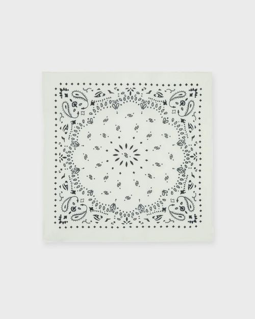 KUJTEN Hachiko Cashmere Bandana Scarf White ONESIZE