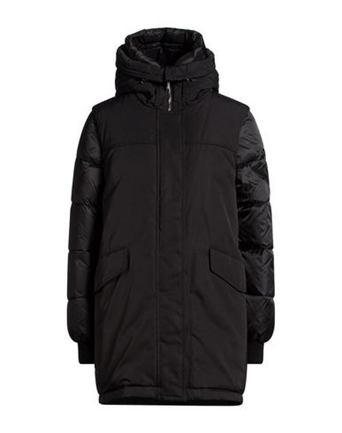 Woman Puffer Black Size 4 Polyester, Cotton