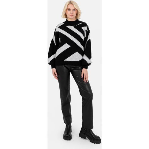 Geometric High Neck Jumper
