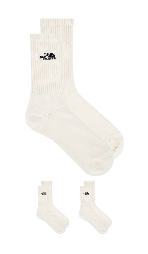 The North Face Everyday Crew Norm Sock 2 Pack in Cream. S. Also in