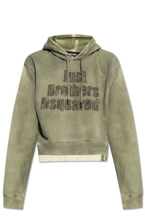 Dsquared2 Logo Detailed Cropped Hoodie