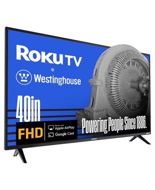 40" Roku Smart Tv – 1080p Full Hd Led with Wi-Fi, Flat Screen Compatible with Apple HomeKit, Alexa, Google Assistant - Black